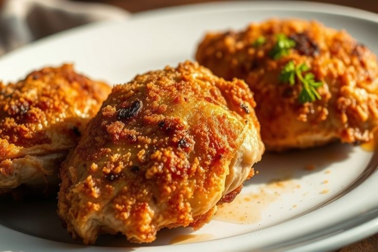 Golden Garlic Herb Chicken Thighs