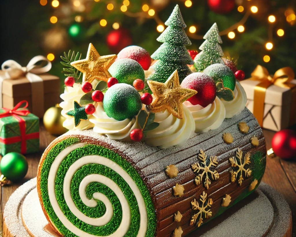 Christmas Tree Swiss Roll