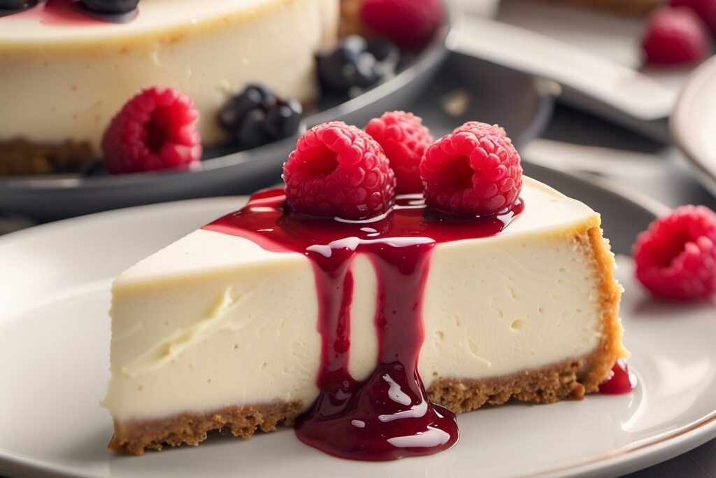 White Chocolate Strawberry Cheesecake