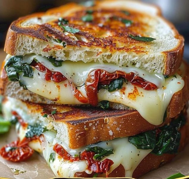Mediterranean Grilled Cheese Sandwich