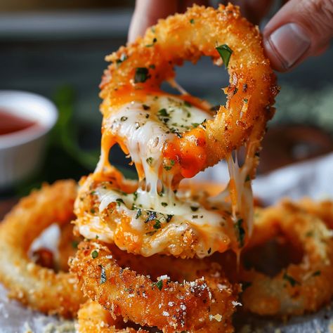 Mozzarella Stick Onion Rings