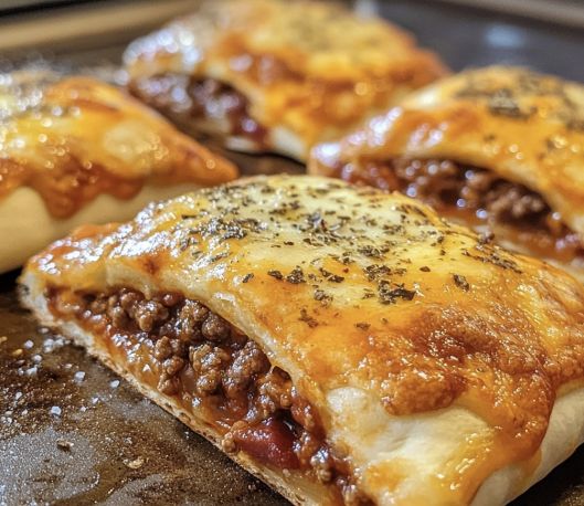 Ooey-Gooey Bacon Cheeseburger Pizza Pockets