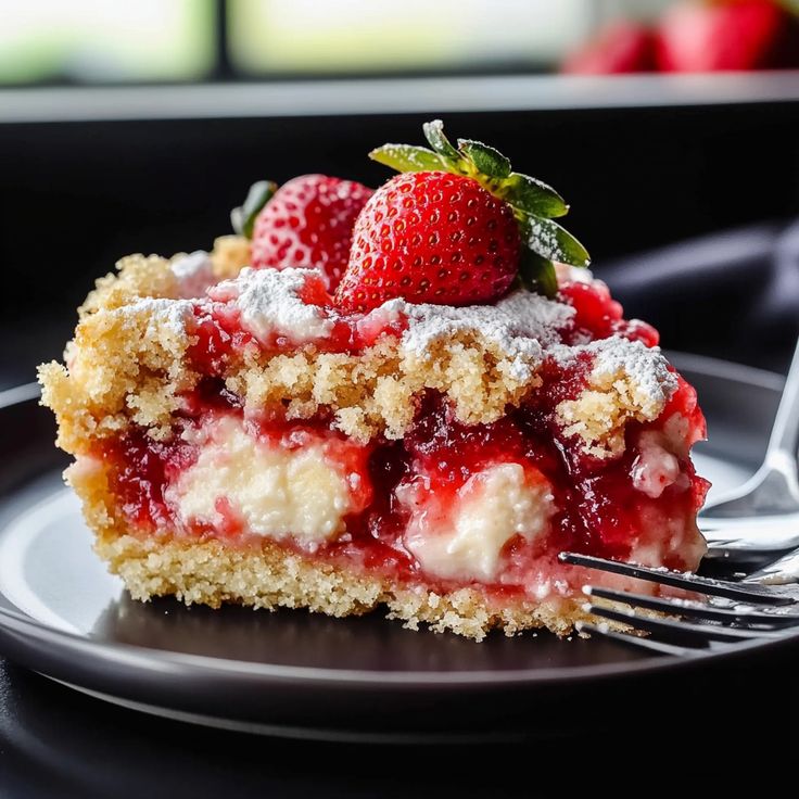Strawberry Cheesecake Dump Cake