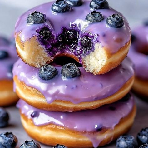 Blueberry Glazed Donuts