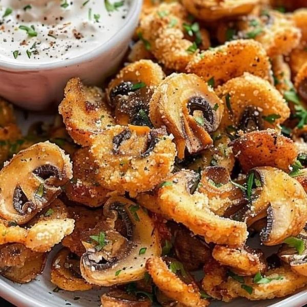 MUSHROOMS WITH COOL RANCH DIP