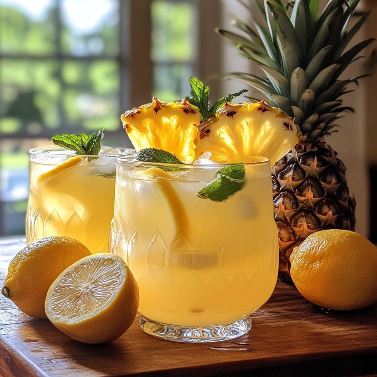 Tropical Pineapple Lemonade Punch