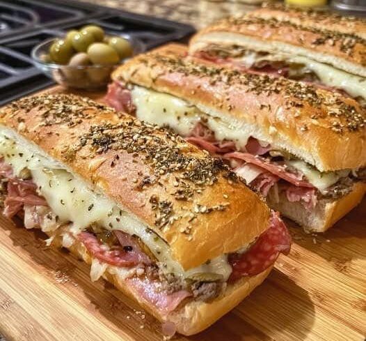 Giant Muffaletta Italian Sandwich