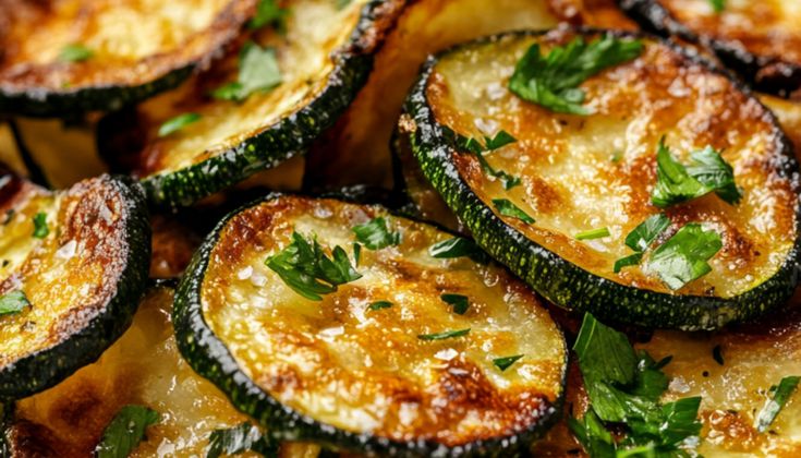 Baked Garlic Parmesan Zucchini Chips