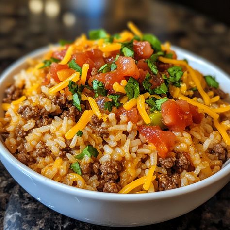 Taco Rice with Queso