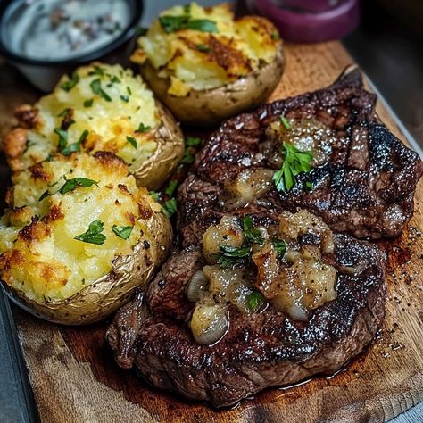 Steak and Potatoes with Garlic Butter Bliss
