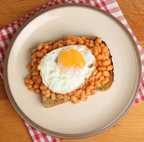 Cheese on toast with beans