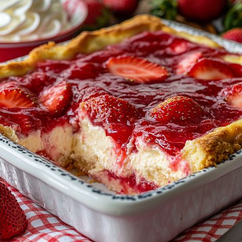 Strawberry Cheesecake Dump Cake