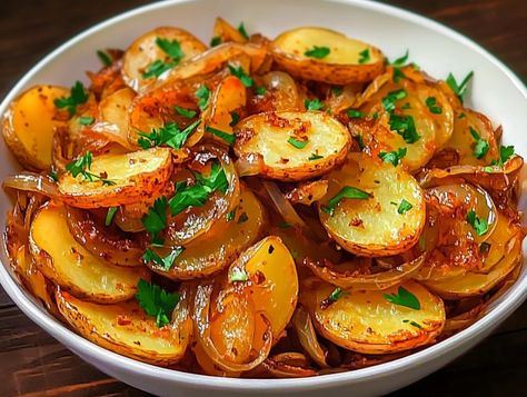 Oven Baked Potatoes with Onions