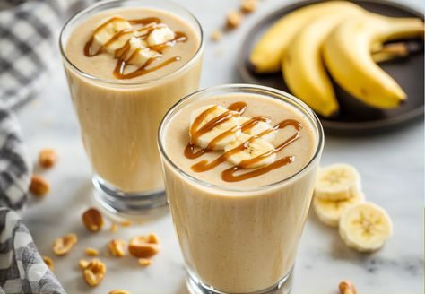 Banana Peach Bliss Smoothie!