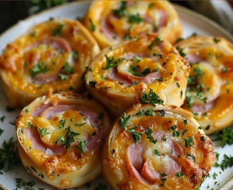 Ham and Cheese Puff Pastry Pinwheels