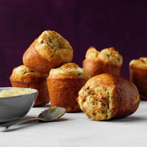 Parmesan Sage Popovers with Garlic Butter