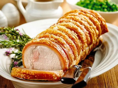 Roast pork with crispy crackling