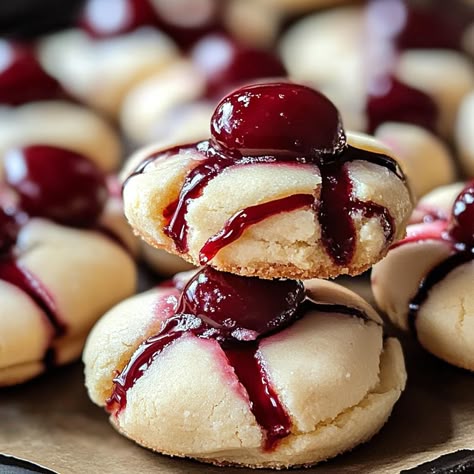 Chocolate Cherry Shortbread Delights