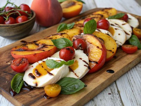Grilled Peach Caprese Salad
