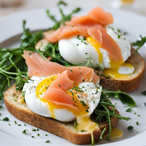 Smoked haddock poached eggs