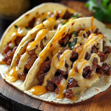 Garlic Butter Honey BBQ Beef Tacos