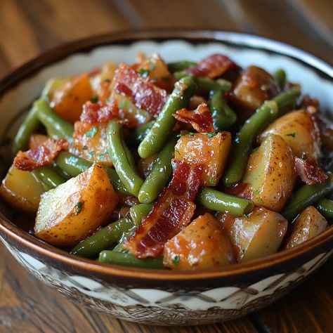 Country Ranch Green Beans 'n Potatoes with Beef Bacon
